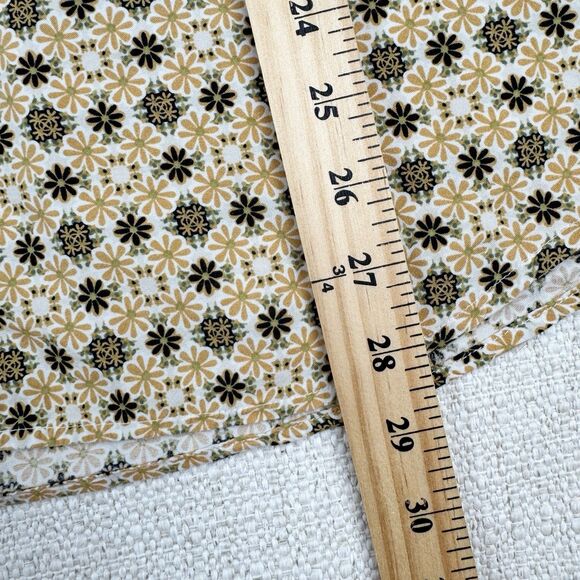 RVCA Shirt Mens Large Black Brown Floral Regular Fit Short Sleeve Button Down LG - Picture 14 of 16